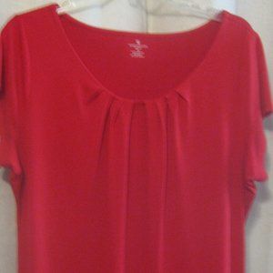 Worthington OX cap sleeve Red Blouse